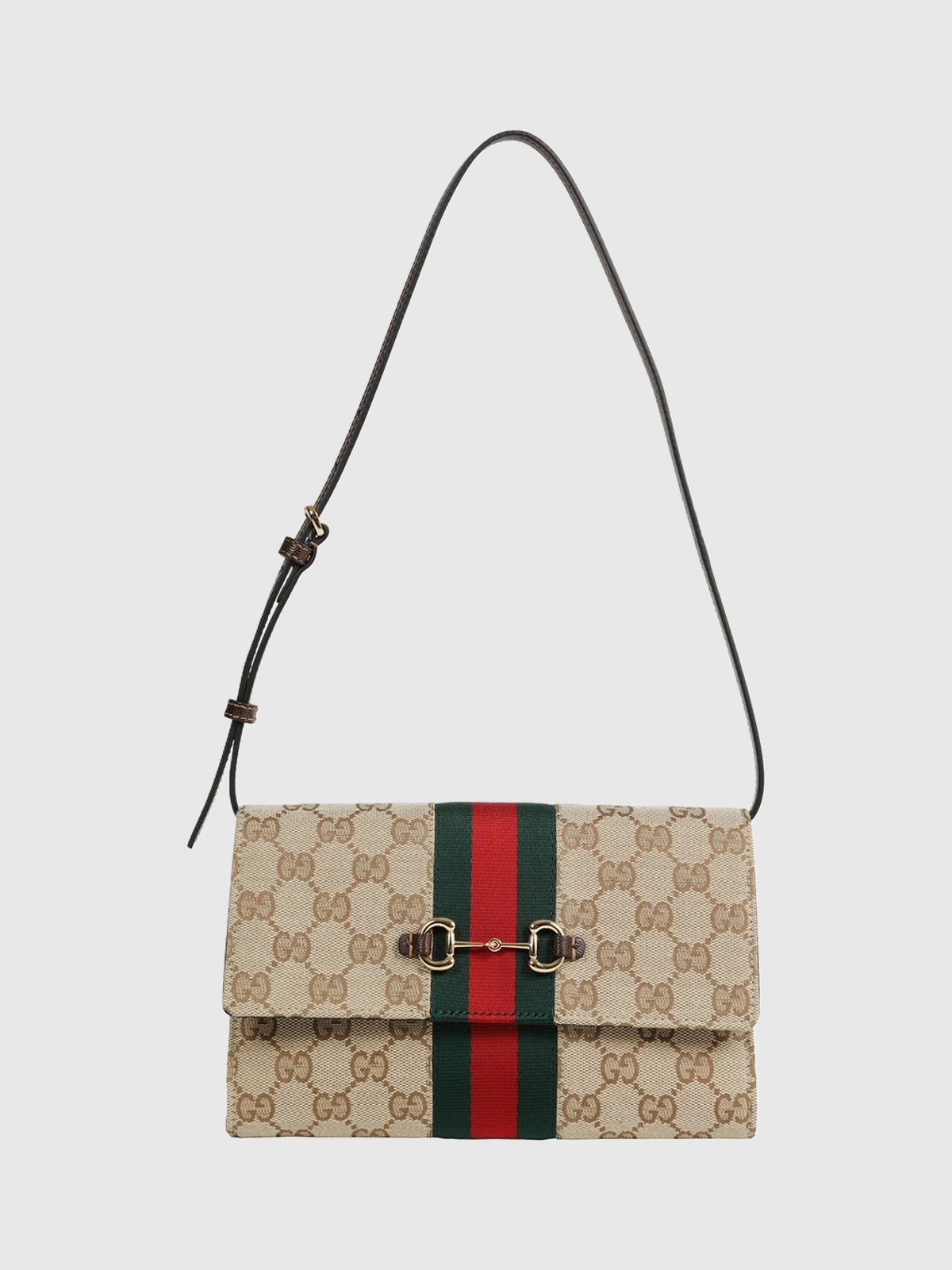 Produktfoto zu Gucci Horsebit GG Canvas and Web Wallet